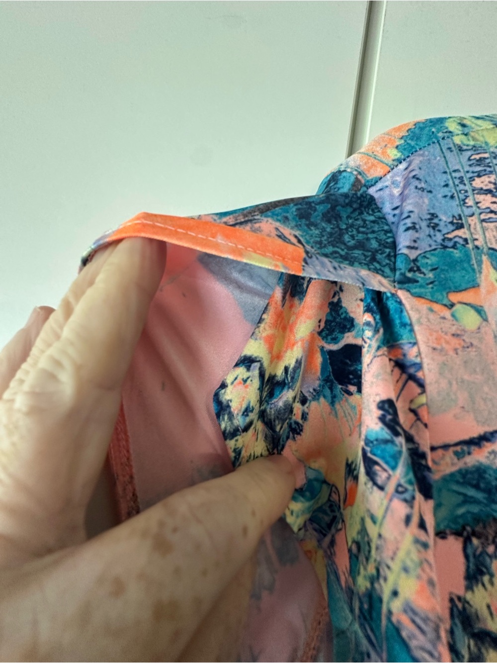 🌸 Jamie Sadock Floral Golf Polo Top Pink Quarter Zip Stretch Women’s Medium - Picture 6 of 13